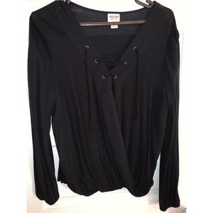 Black Long Sleeve Top XL